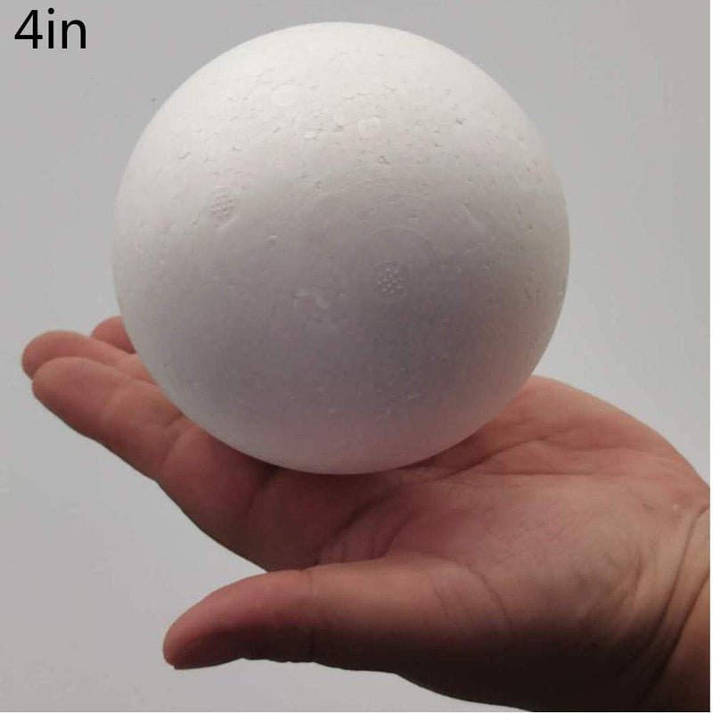 FFchuanhe 16 Pack Foam Balls for Crafts, 4 Inch Polystyrene Smooth Round Balls, for Arts and Crafts Supplies, School Project, Weddings, Christmas, Home Decoration and Various Gathering White - Image 2
